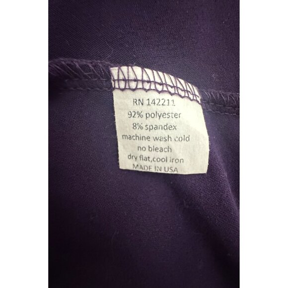 24seven Dark Purple Comfort Apparel Soft Long Sleeve Dress Size 2X 18 20 Plus Sz - Picture 7 of 8